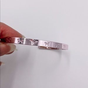 Simply Gilded Pink Bow Cuff Bracelet 5mm